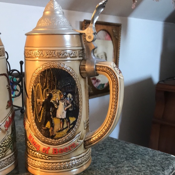 ANHEISER BUSCH  HAND CRAFTED Beer steins - stamped- great gift ! - Picture 4 of 4